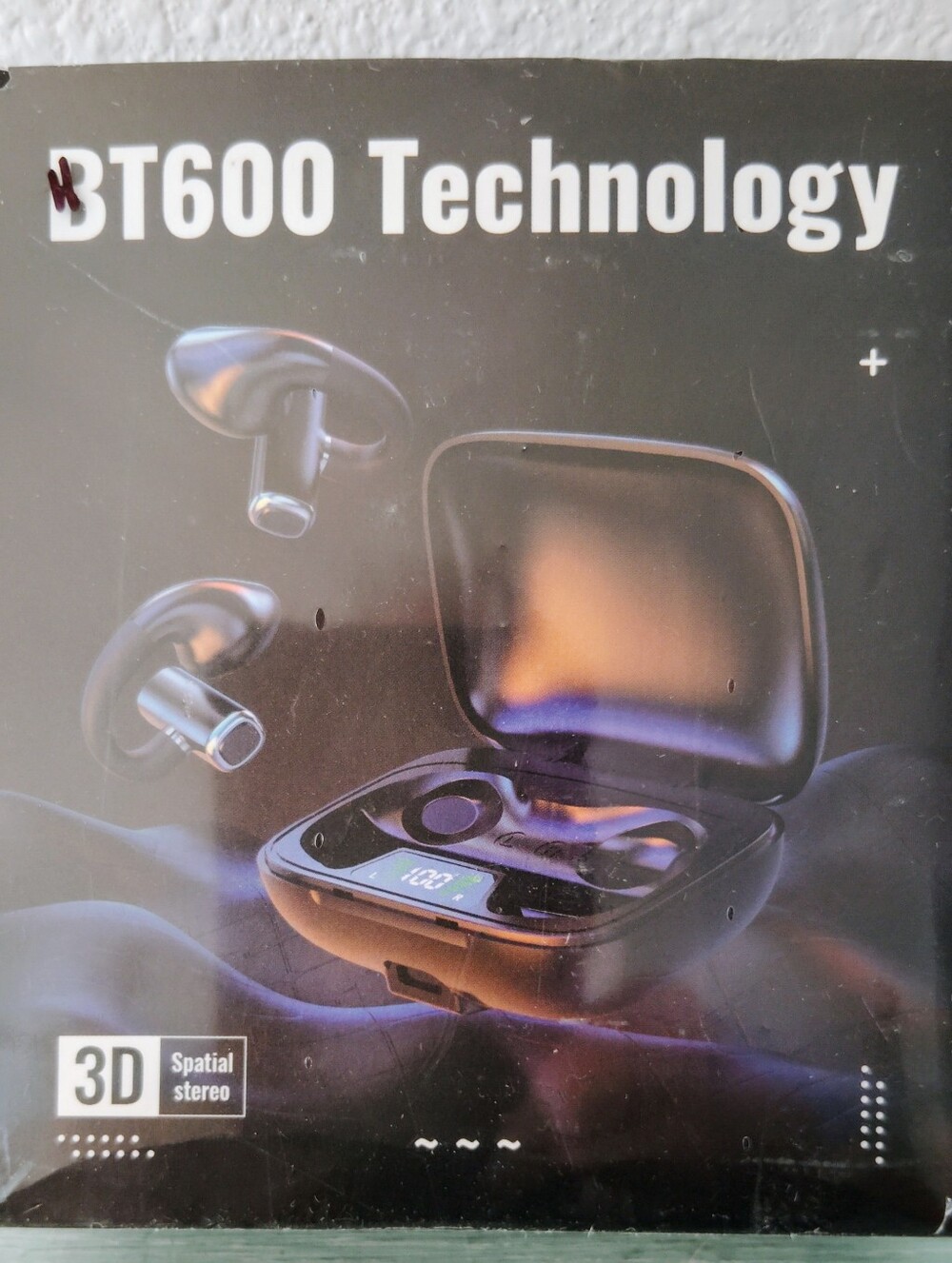 BT 600 Technology Bluetooth True Wireless Earbuds with Charging Case - Black